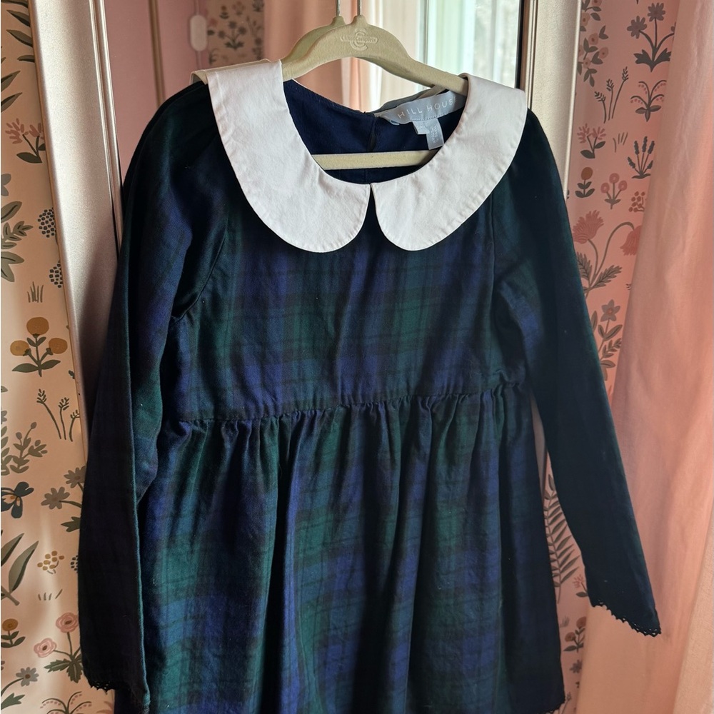Hill House Kids Dress in Blackwatch Tartan